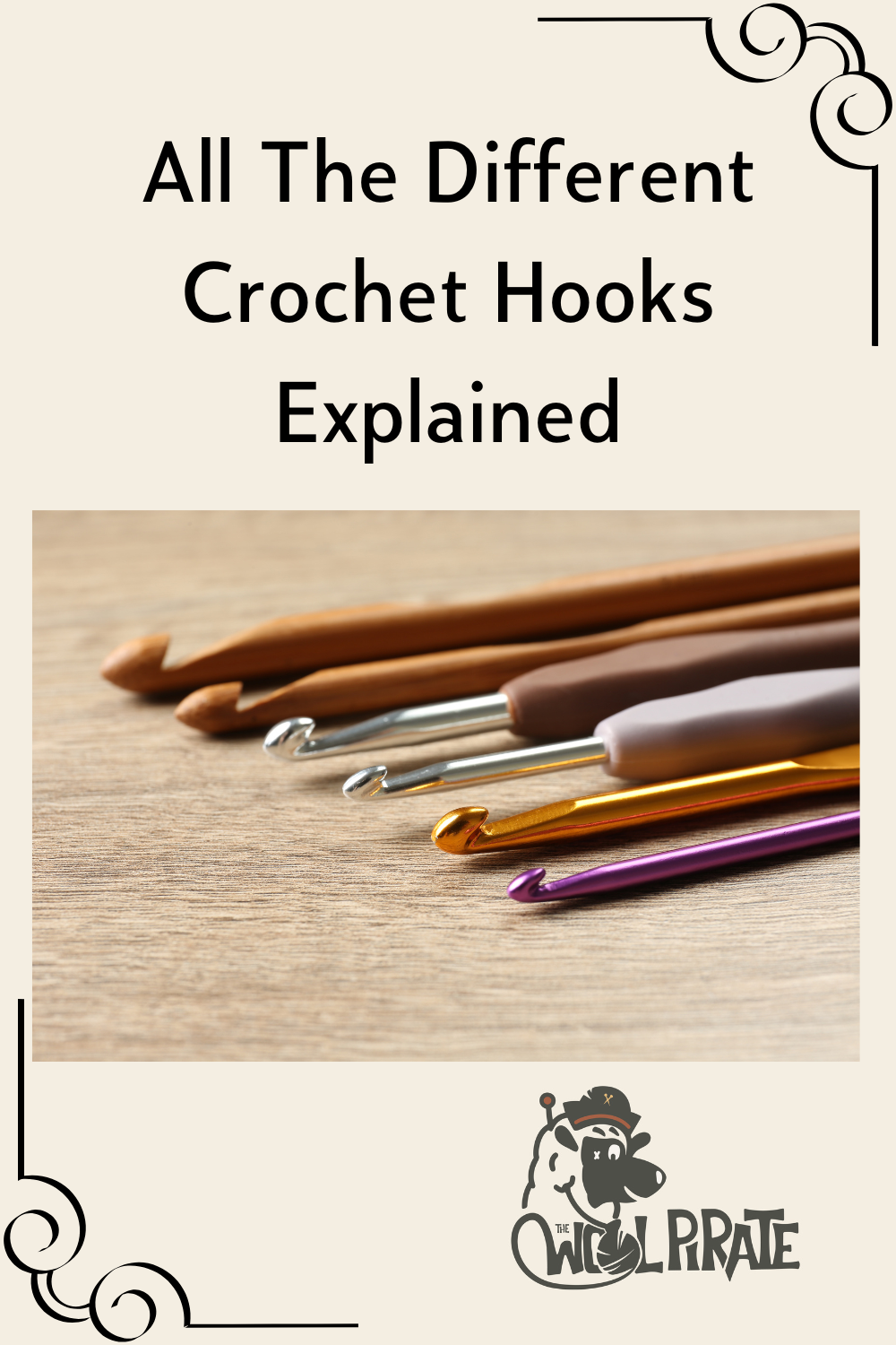 picture with crochet hooks