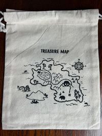 Treasure Map image on back of project bag